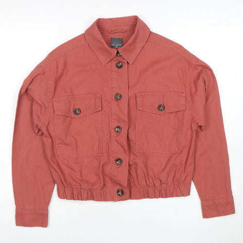 Primark Women’s Brown Cropped Cotton Jacket XS Casual Twill