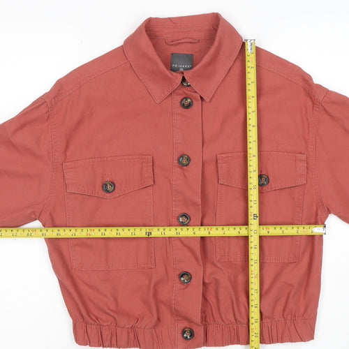 Primark Women’s Brown Cropped Cotton Jacket XS Casual Twill