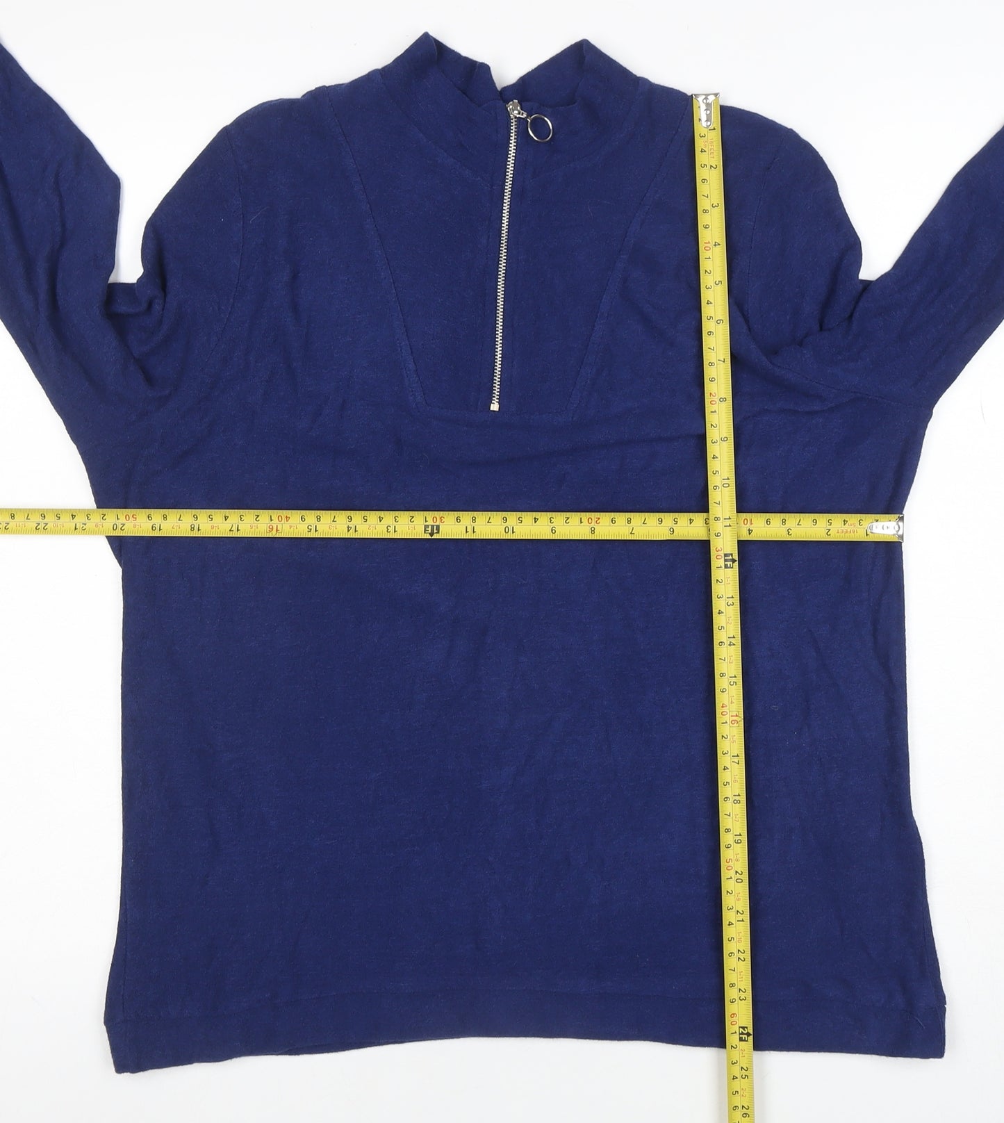 Simply Be Women’s Blue Long Sleeve Mock Neck Jersey Top Size 18