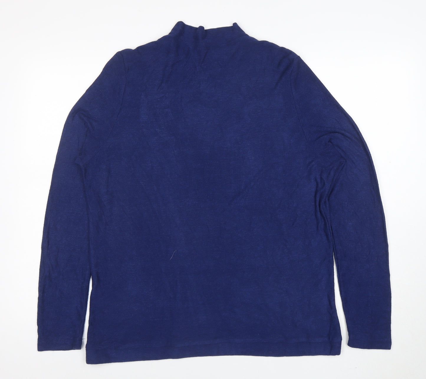 Simply Be Women’s Blue Long Sleeve Mock Neck Jersey Top Size 18