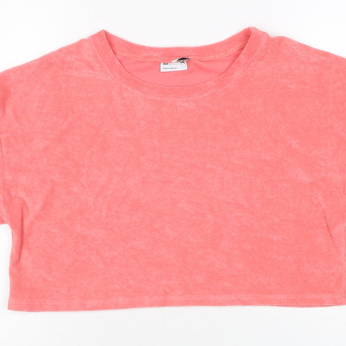 ASOS DESIGN Women’s Pink Cropped Jersey T-Shirt Size 12