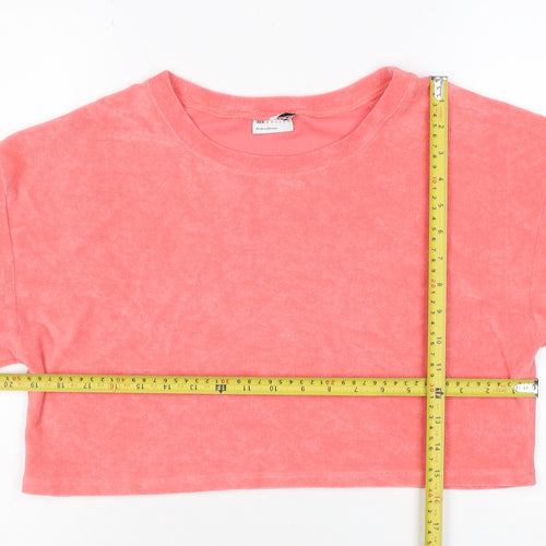 ASOS DESIGN Women’s Pink Cropped Jersey T-Shirt Size 12
