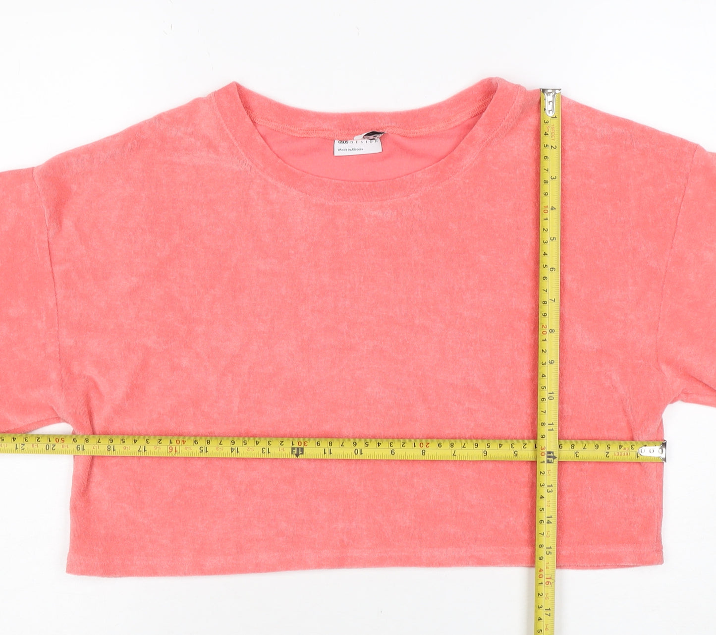 ASOS DESIGN Women’s Pink Cropped Jersey T-Shirt Size 12