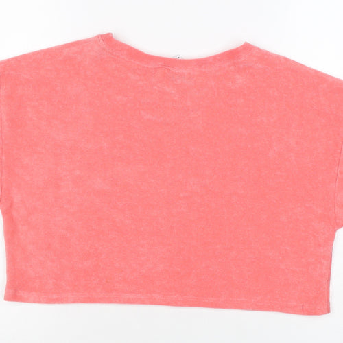 ASOS DESIGN Women’s Pink Cropped Jersey T-Shirt Size 12