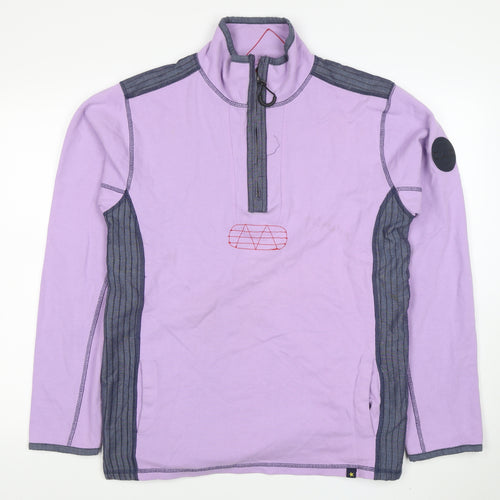 Joe Browns Men's Purple 1/2 Zip Cotton Sweatshirt Medium