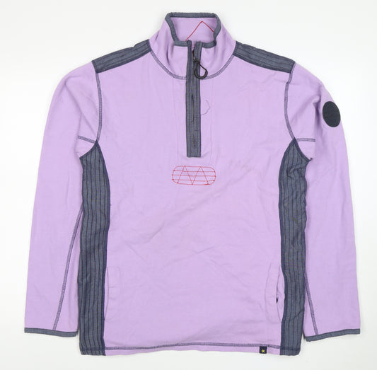 Joe Browns Men's Purple 1/2 Zip Cotton Sweatshirt Medium