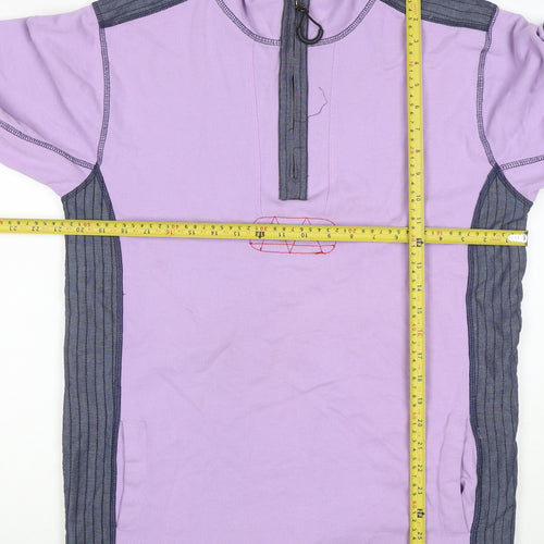 Joe Browns Men's Purple 1/2 Zip Cotton Sweatshirt Medium