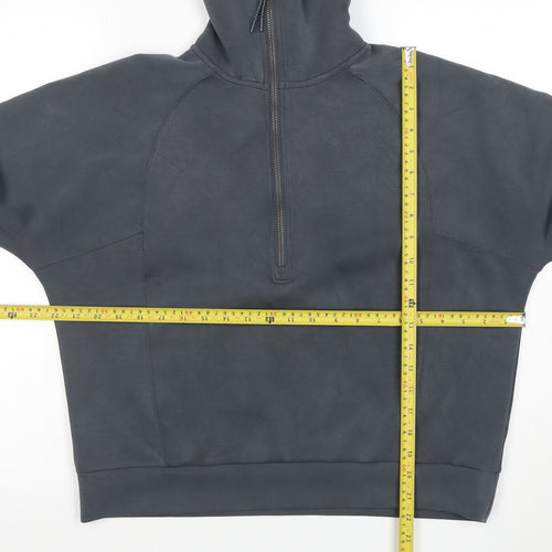 Dunnes Women Charcoal 1/2 Zip Funnel Neck Sweatshirt Size M