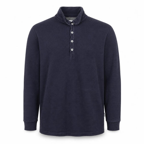 Peter Werth Men's Blue Long Sleeve Cotton Polo Shirt XL