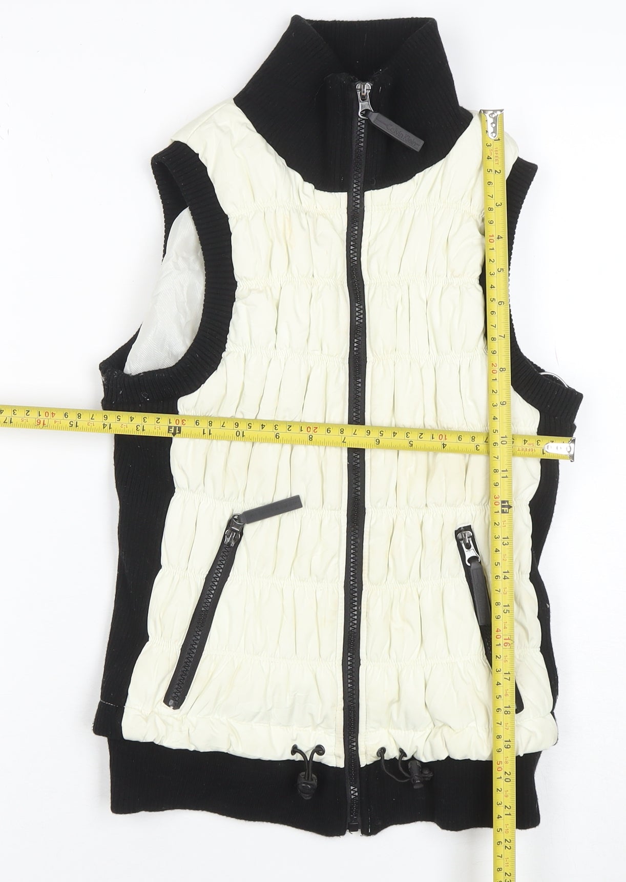 Calvin Klein Women's Black XS Quilted Puffer Waistcoat