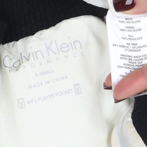 Calvin Klein Women's Black XS Quilted Puffer Waistcoat