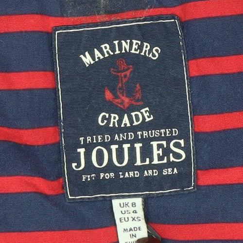 Joules Womens Navy Hooded Puffer Waistcoat Gilet XS UK 8