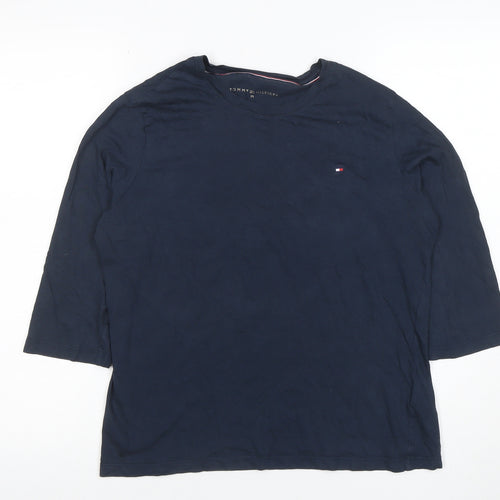 Tommy Hilfiger Women's Blue 3/4 Sleeve Cotton Jersey T-Shirt M