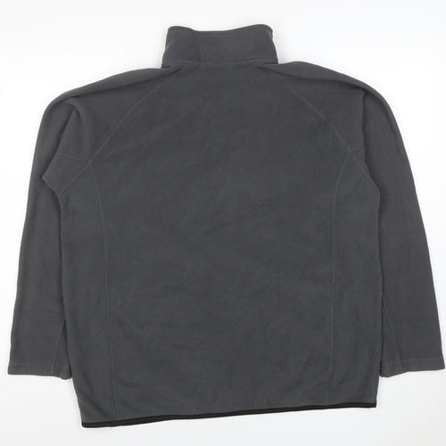 mfg Women Grey Fleece 1/4 Zip Pullover Sweatshirt L
