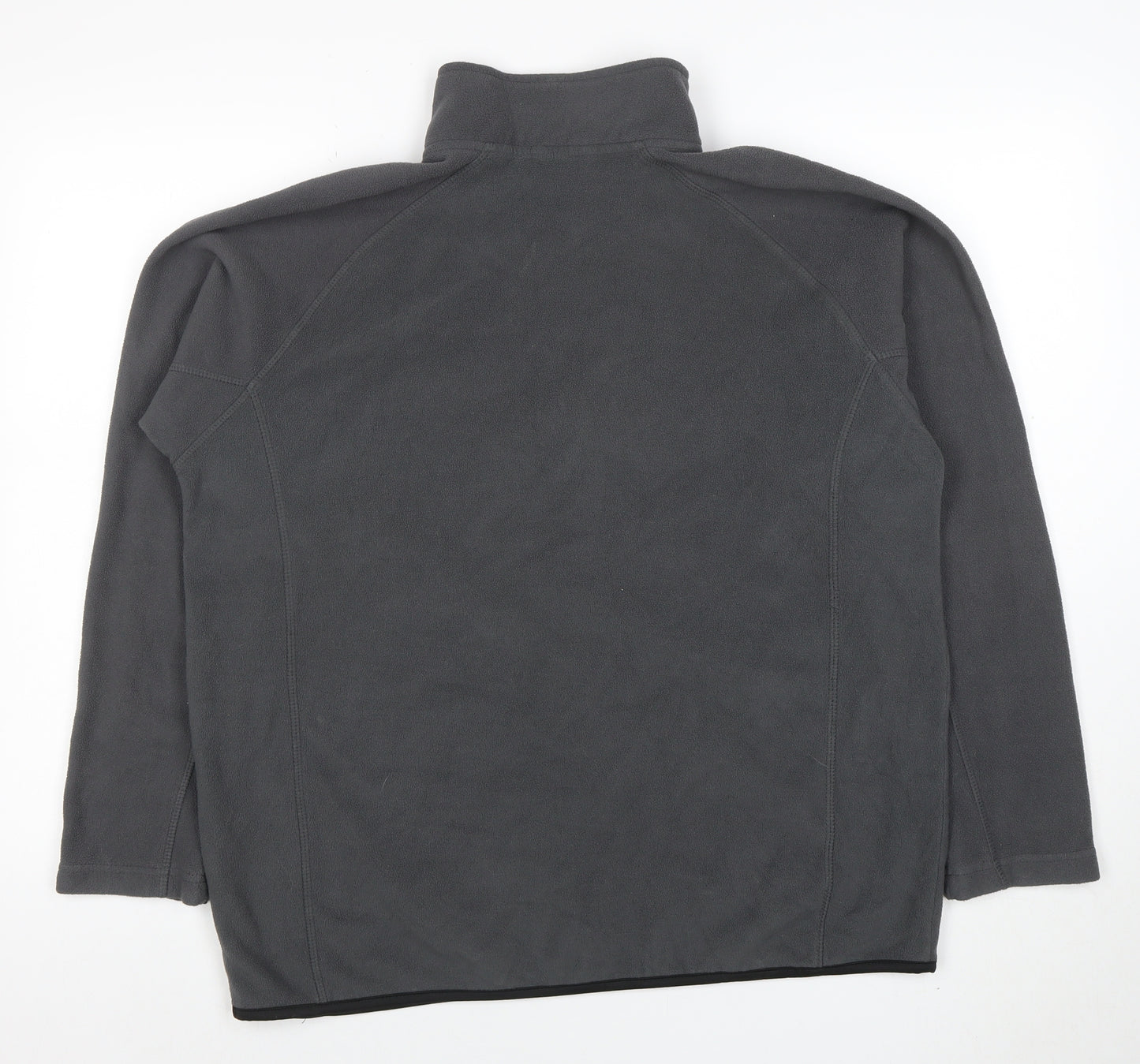 mfg Women Grey Fleece 1/4 Zip Pullover Sweatshirt L