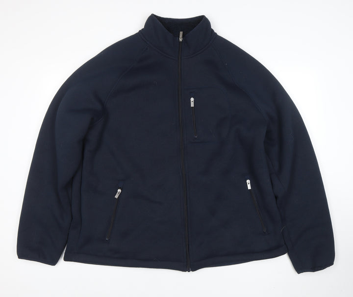 Marks and Spencer Men's Blue 2XL Fleece Full Zip Jacket