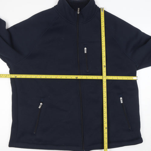 Marks and Spencer Men's Blue 2XL Fleece Full Zip Jacket