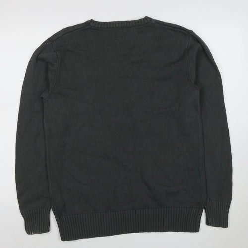 Firetrap Men’s Grey Cotton V-Neck Jumper Size L