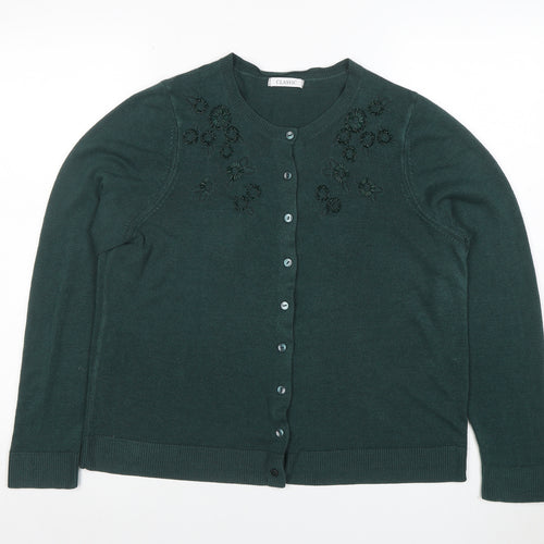 Marks and Spencer Women’s Green Beaded Cardigan Size 16