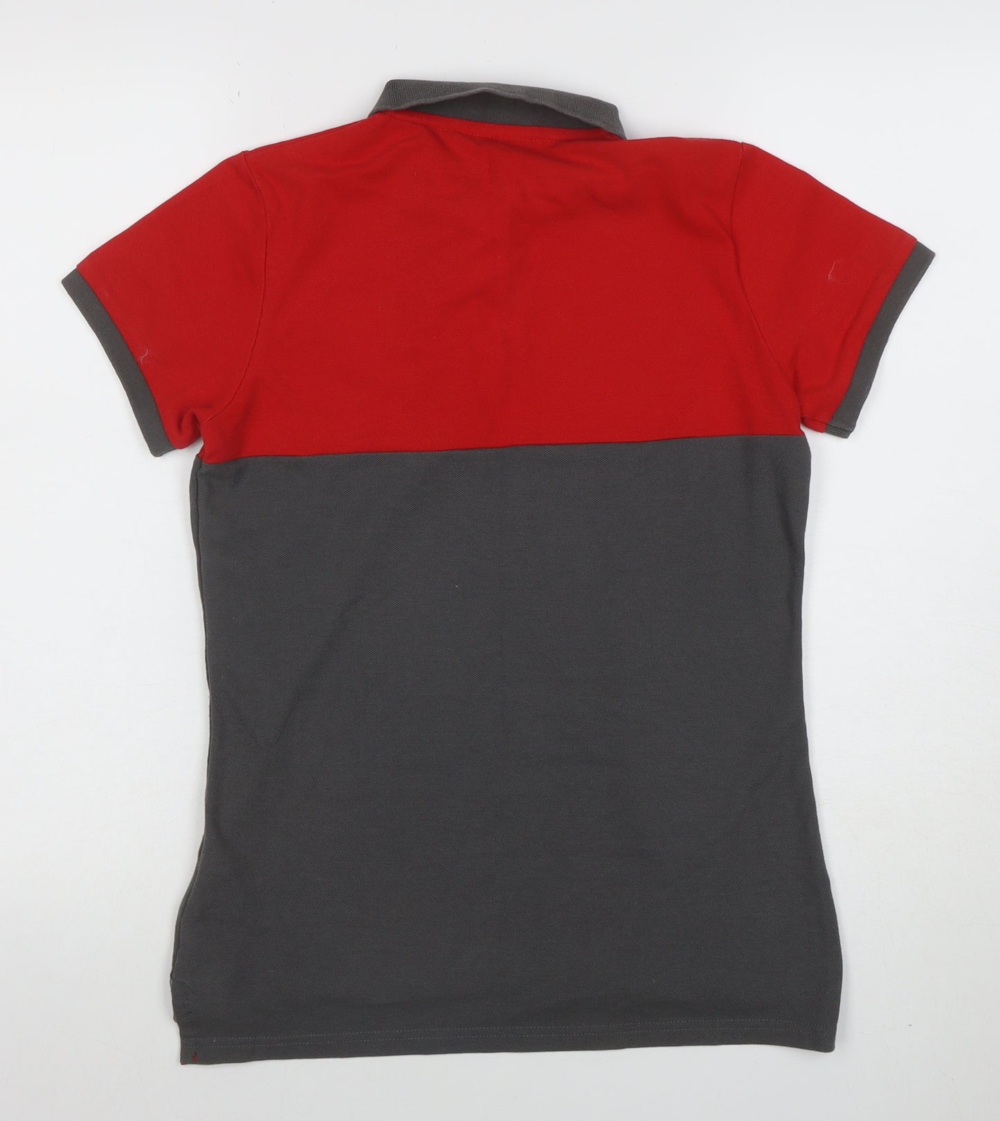 Team England Women's Red & Grey Polo Shirt Size 10 Short Sleeve Sports Top