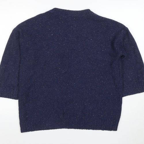 Fat Face Women’s Blue Wool Knit Crew Neck Jumper Size 16
