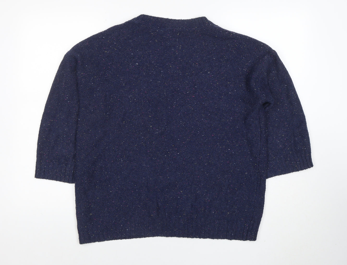 Fat Face Women’s Blue Wool Knit Crew Neck Jumper Size 16