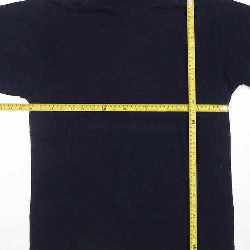 Jumpers Women’s Blue Cotton Roll Neck Long Sleeve Top Size S