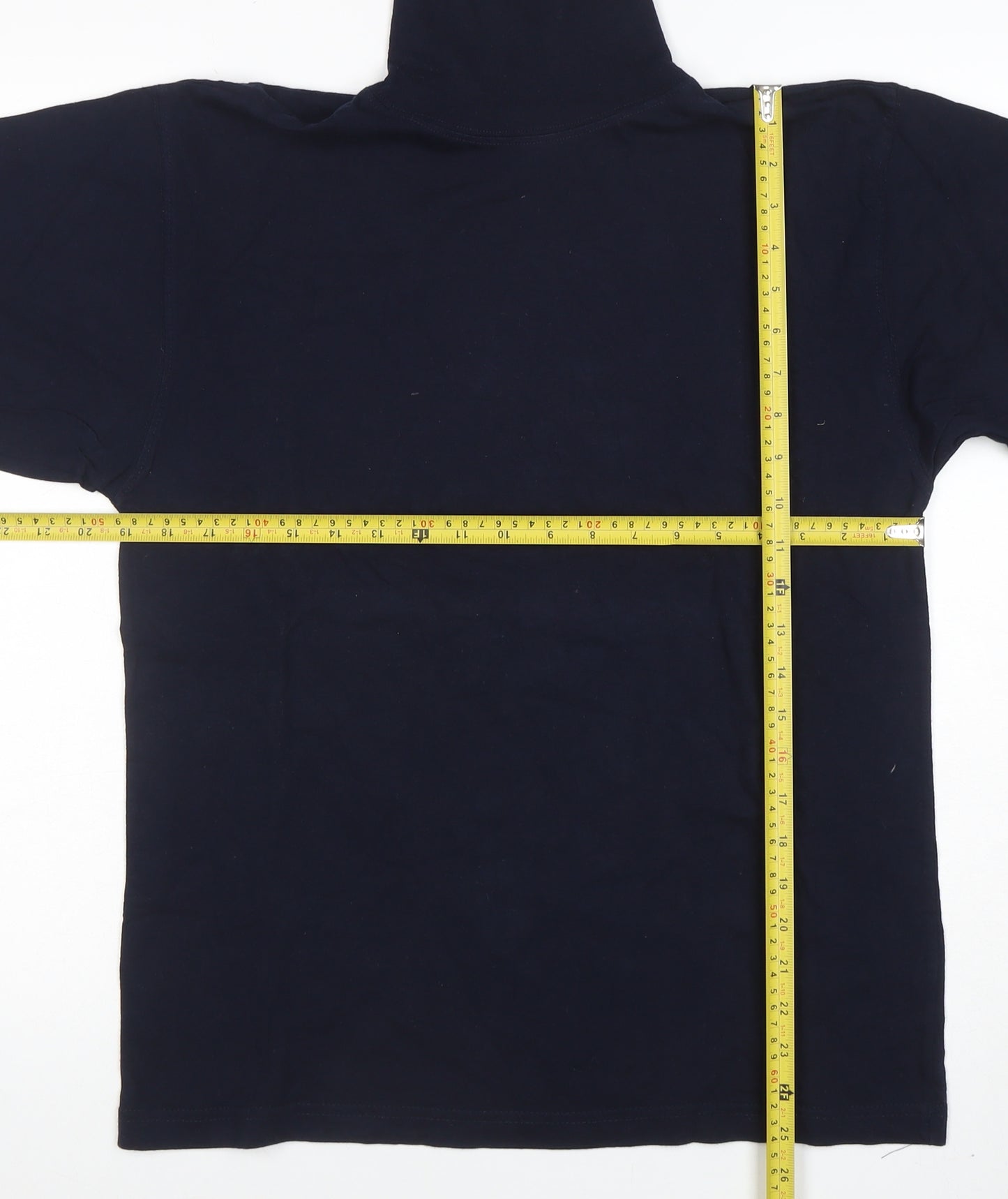 Jumpers Women’s Blue Cotton Roll Neck Long Sleeve Top Size S