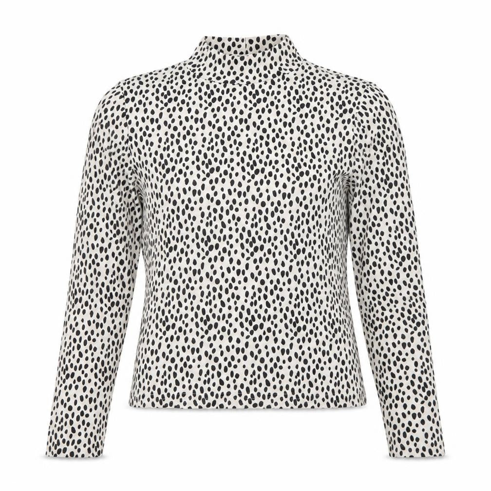 Marks and Spencer Women’s White Polka Dot Roll Neck Long Sleeve Top Size 10