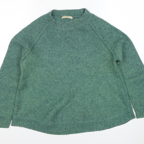Ragdoll Los Angeles Women Green Knit Pullover Jumper Size S
