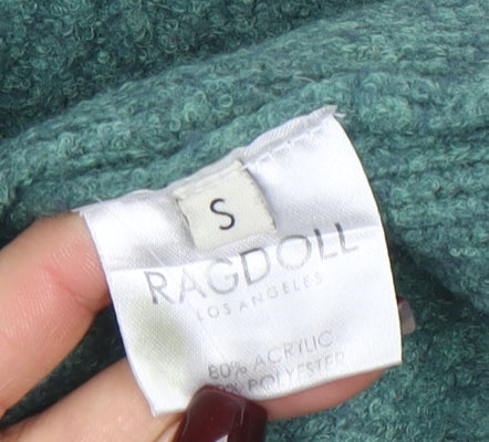 Ragdoll Los Angeles Women Green Knit Pullover Jumper Size S