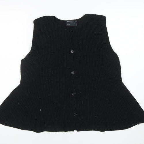 ASOS Design Women’s Black Sleeveless Chunky Knit Cardigan M