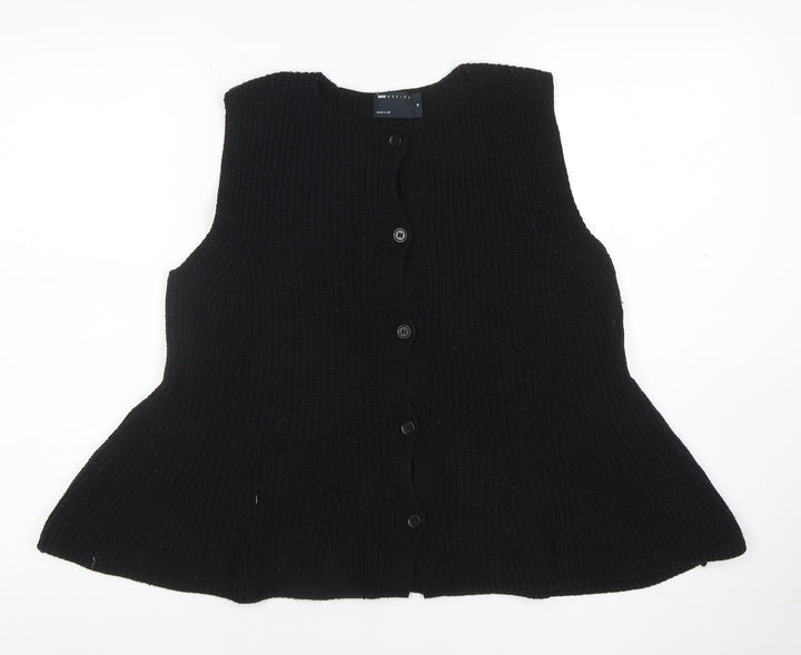 ASOS Design Women’s Black Sleeveless Chunky Knit Cardigan M