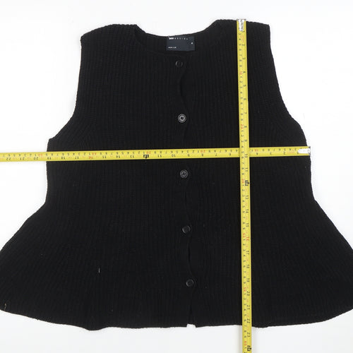 ASOS Design Women’s Black Sleeveless Chunky Knit Cardigan M