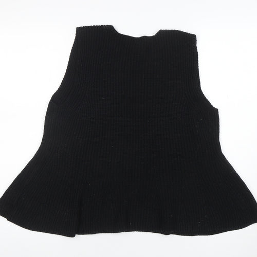ASOS Design Women’s Black Sleeveless Chunky Knit Cardigan M