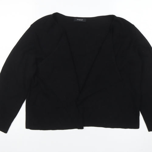Marks and Spencer Women’s Black Size 10 Open Knit Long Sleeve Cardigan