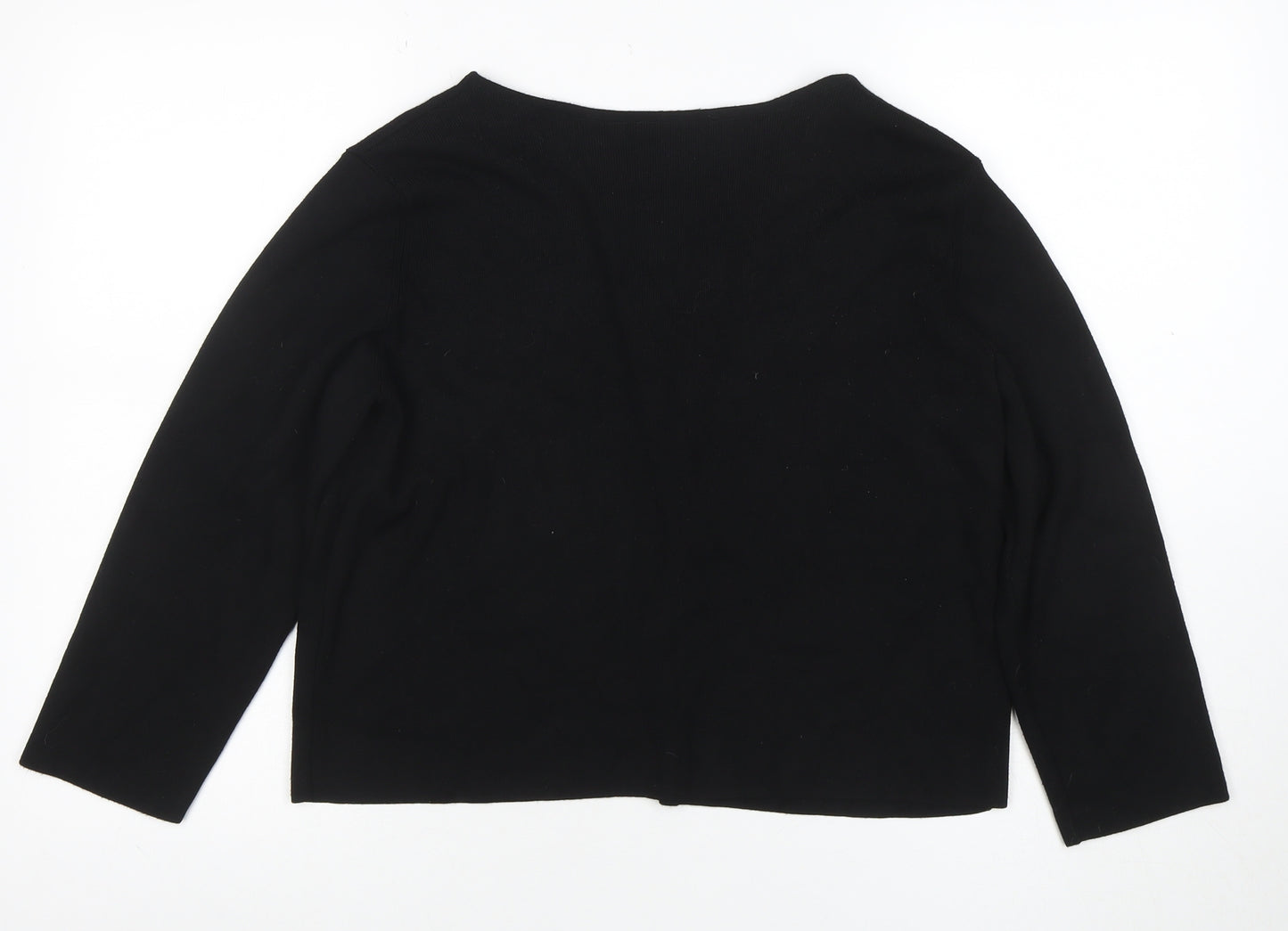 Marks and Spencer Women’s Black Size 10 Open Knit Long Sleeve Cardigan