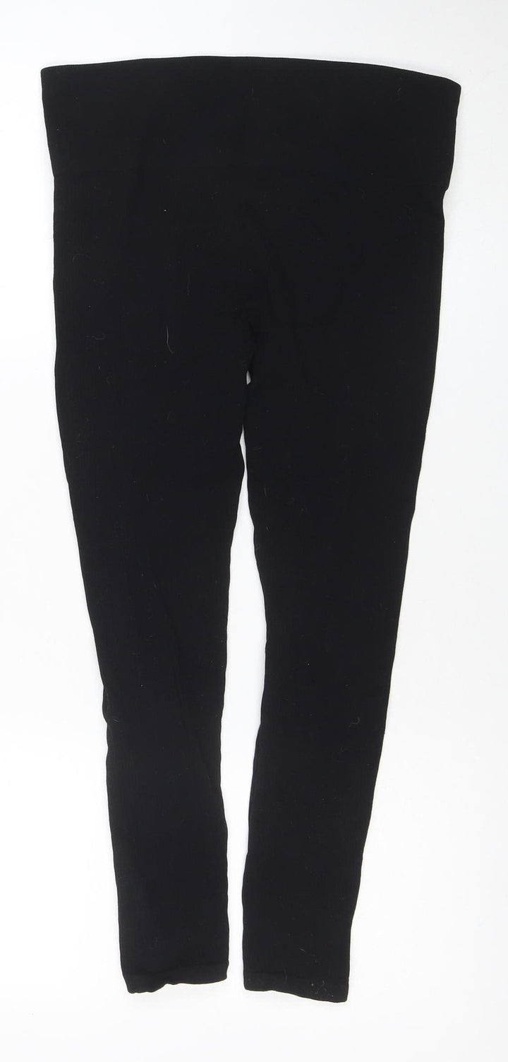 Stradivarius Womens Black XL Active Leggings Stretch Nylon Blend