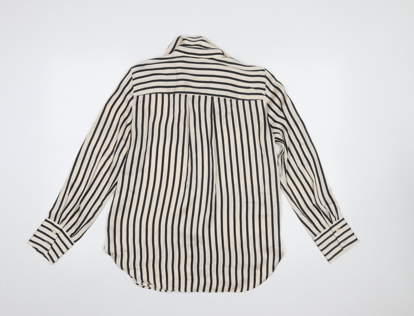 H&M Womens Striped Button-Up Long Sleeve Shirt XS Multicoloured