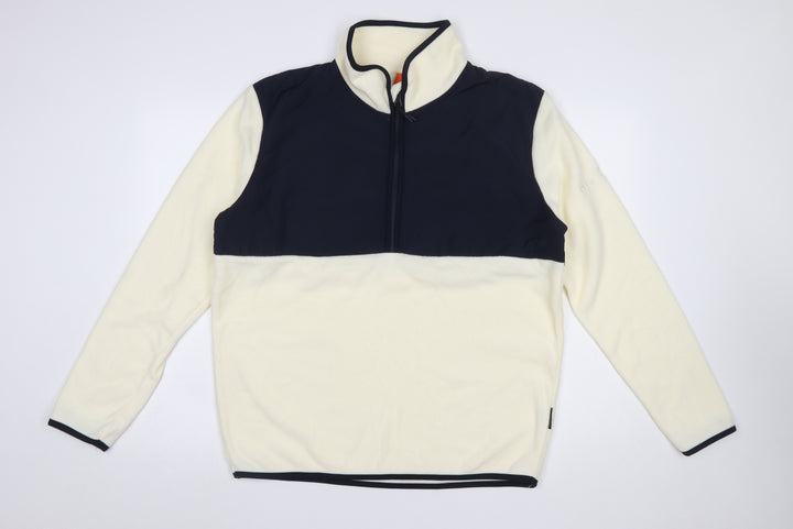 Portwest Womens Cream Navy 1/4 Zip Fleece Sweatshirt Size 16 XL
