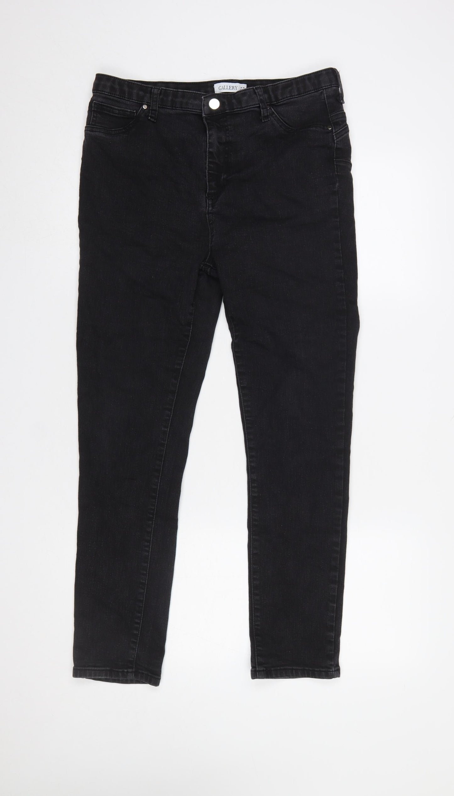 Gallery Womens Black Skinny Jeans Size 16 Stretch Denim