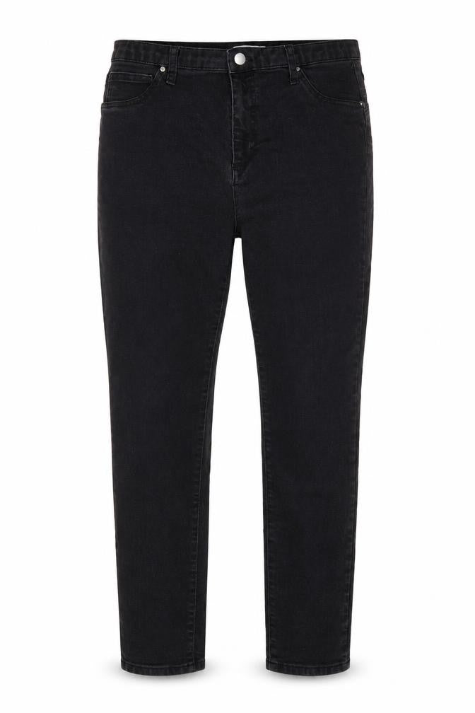Front view of Gallery women’s black skinny jeans, size UK 16, stretch denim