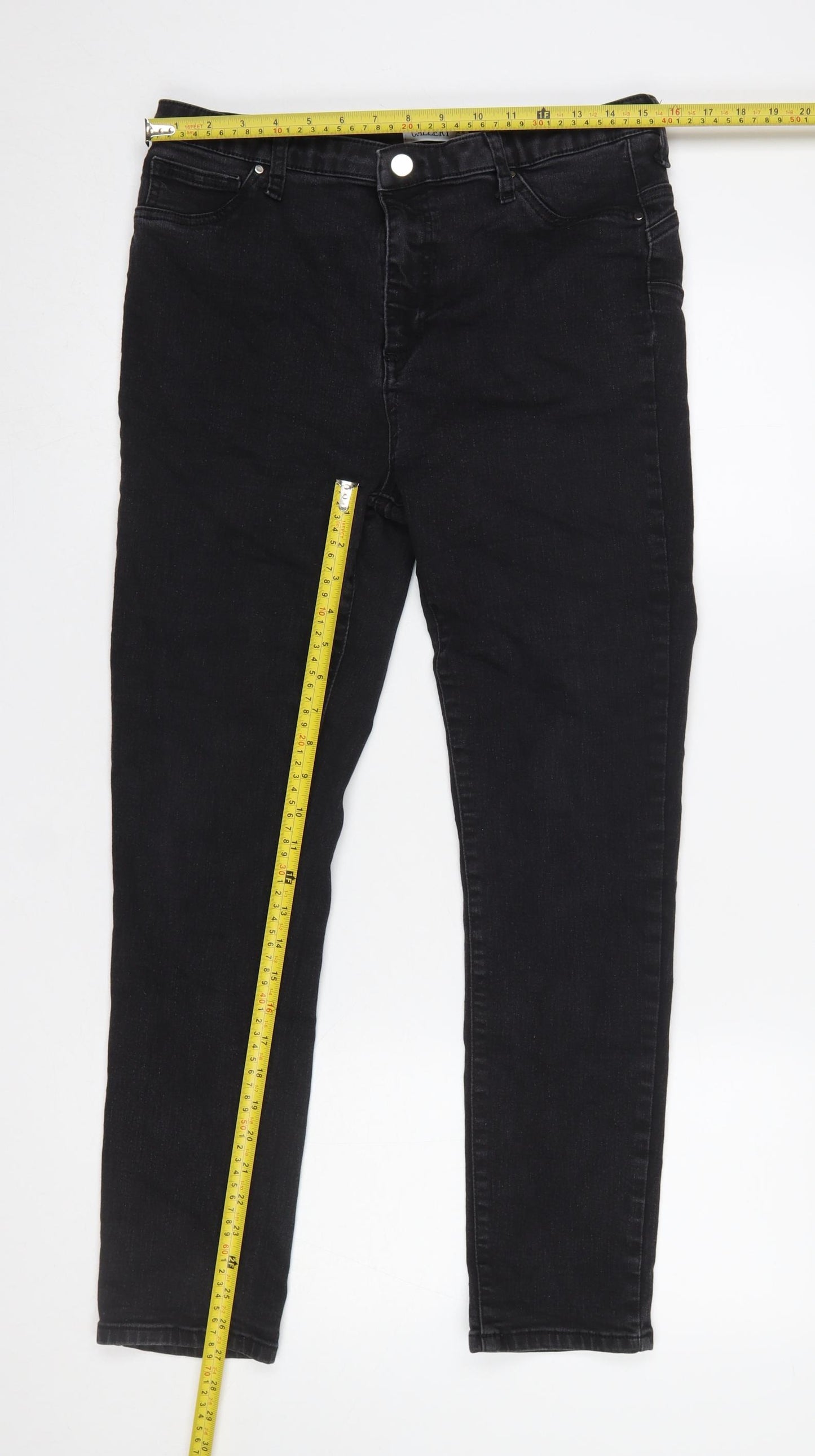 Gallery Womens Black Skinny Jeans Size 16 Stretch Denim