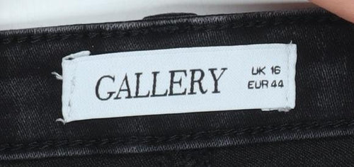 Gallery Womens Black Skinny Jeans Size 16 Stretch Denim