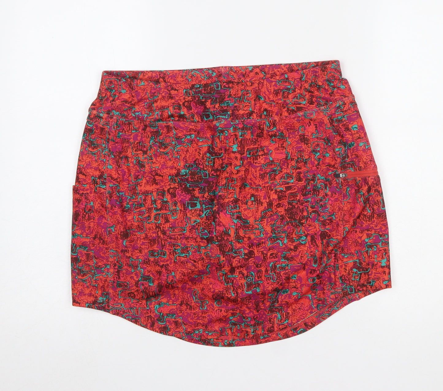 Royal Robbins Womens Red Multicoloured Athletic Skort M Polyester Stretch