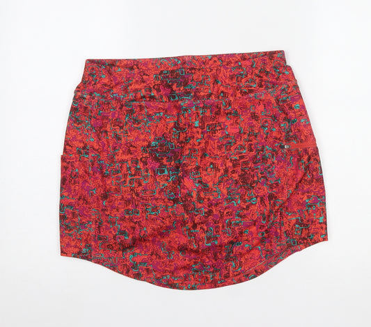 Royal Robbins Womens Red Multicoloured Athletic Skort M Polyester Stretch