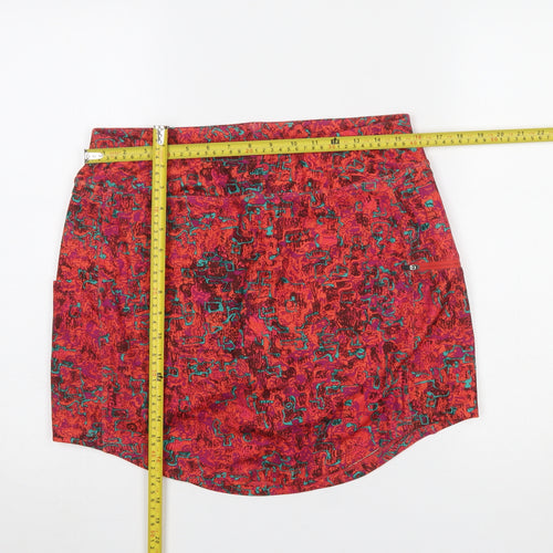 Royal Robbins Womens Red Multicoloured Athletic Skort M Polyester Stretch