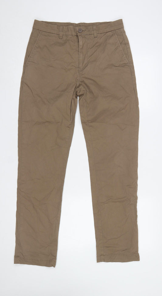 Dunnes Stores Men's Beige Chino Trousers 30W 32L Cotton Casual