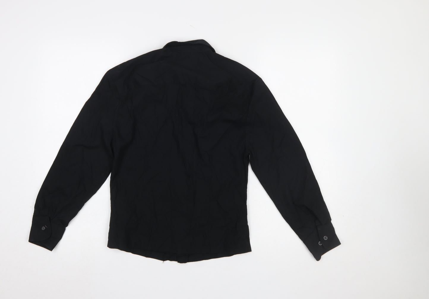 River Island Women's Black Cotton Button-Up Shirt XS