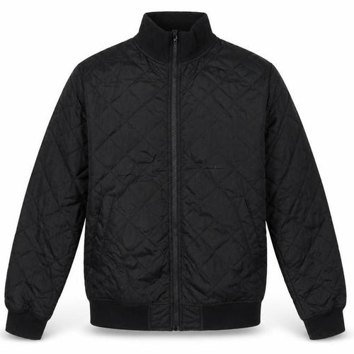 French Connection Men's Black Quilted Regular Fit Zip Jacket L